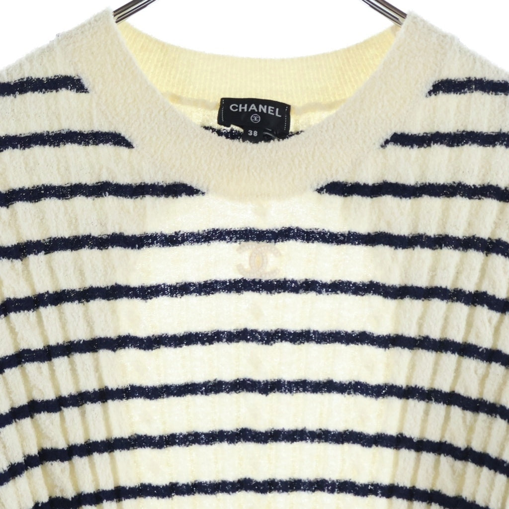 CHANEL(シャネル) 23SS ココマークロゴ ボーダーウールニット