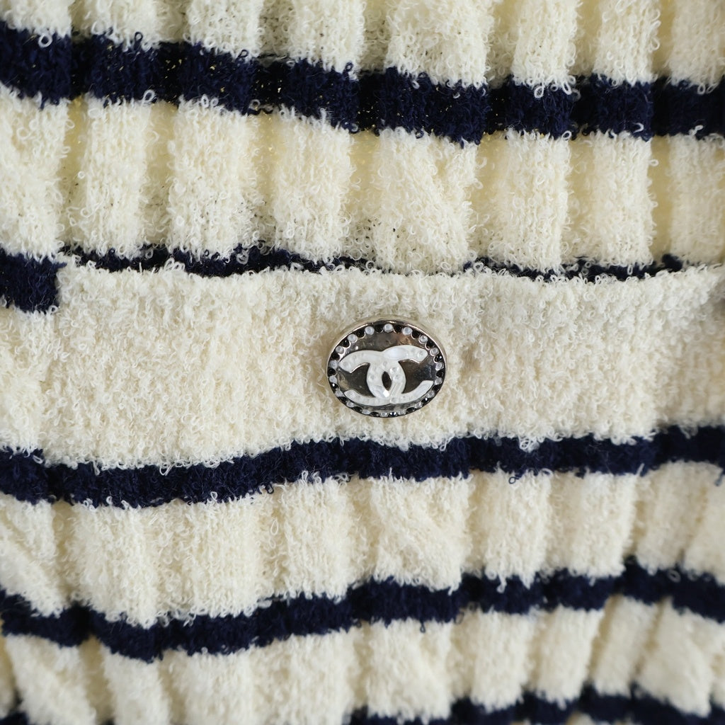CHANEL(シャネル) 23SS ココマークロゴ ボーダーウールニット