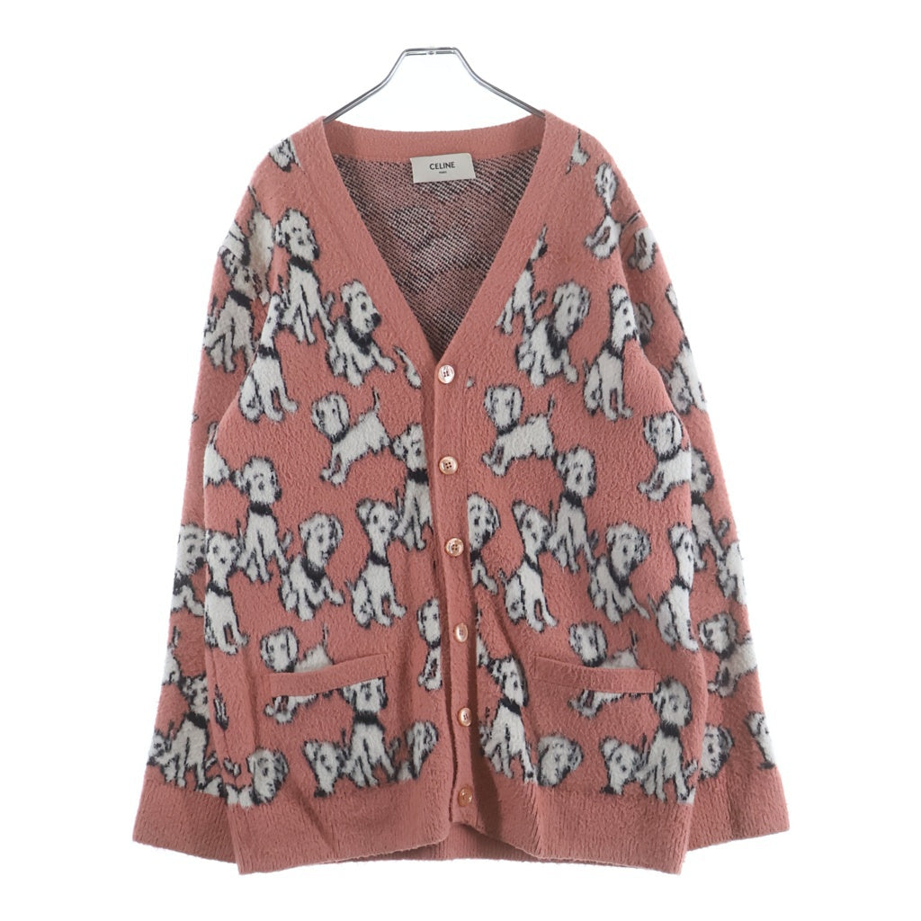 CELINE(セリーヌ) 22SS エイミー・ドリアン ブラッシュドコットンアーティストジャガードカーディガン ピンク 2A94W531Q