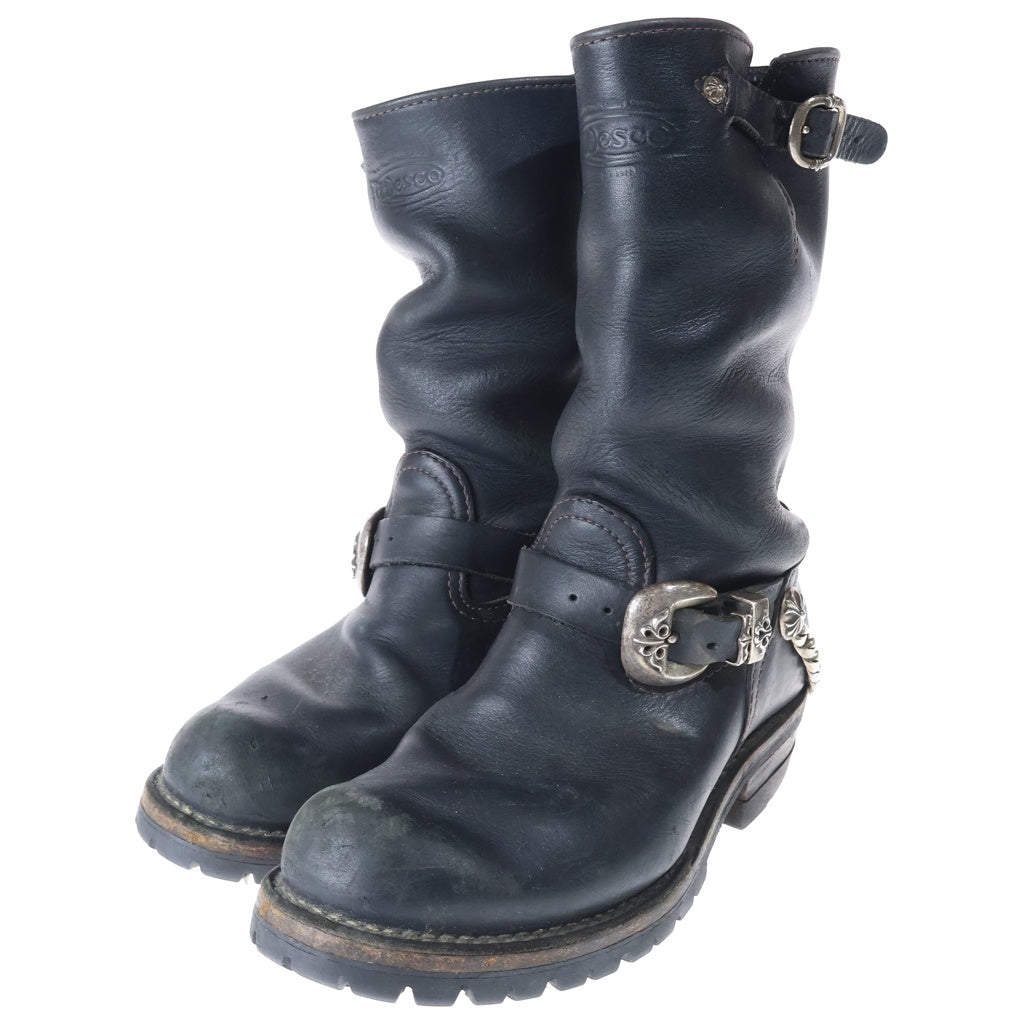 CHROME HEARTS(クロムハーツ) ウエスコ BOSS クラシックチェーン CHクロス エンジニアブーツ ブラック/シルバー