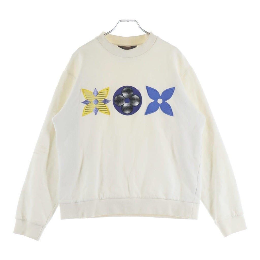 LOUIS VUITTON(ルイヴィトン) 20AW フラワーモノグラムエンブロイダリースウェット ホワイト