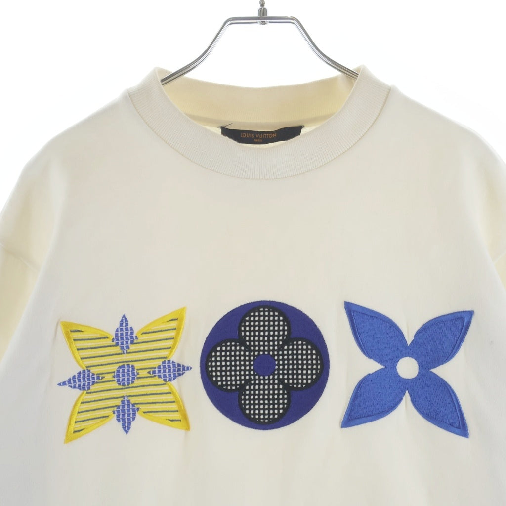 LOUIS VUITTON(ルイヴィトン) 20AW フラワーモノグラムエンブロイダリースウェット ホワイト