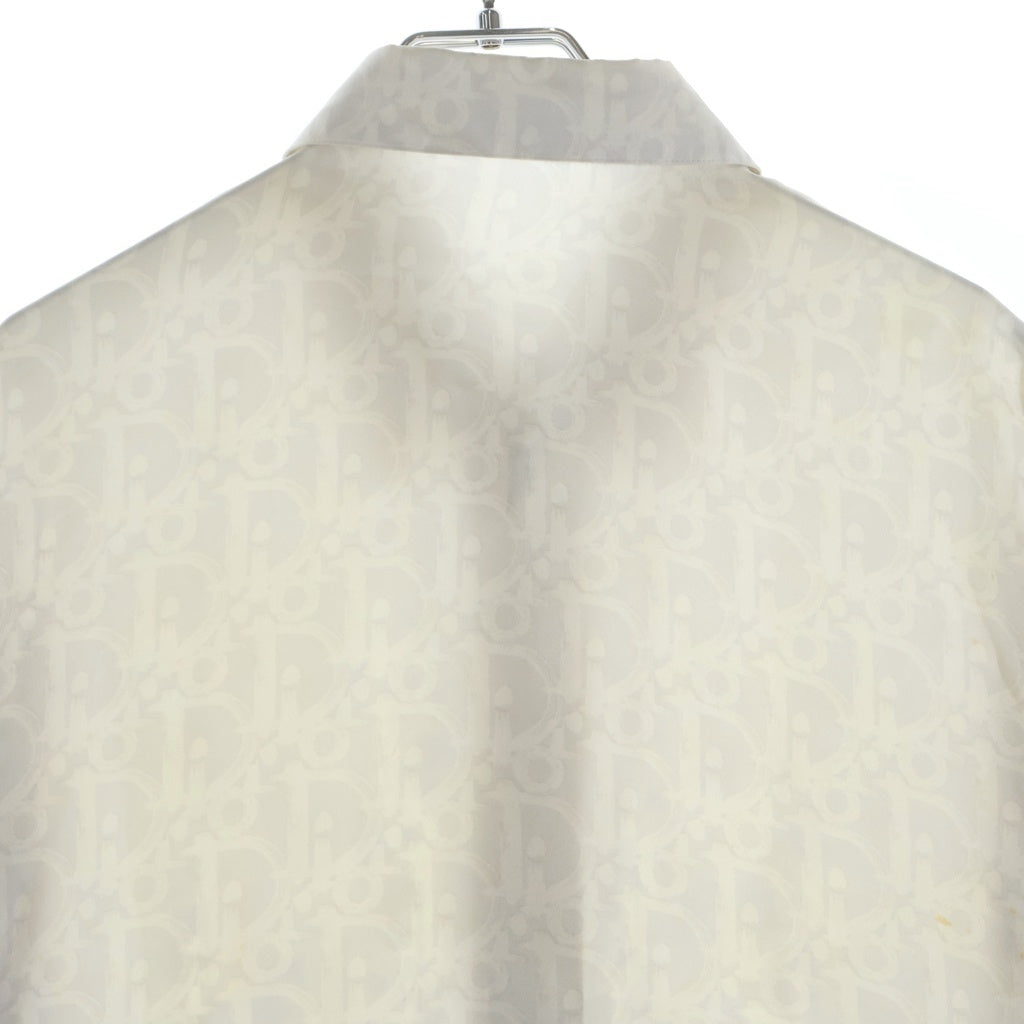 DIOR(ディオール) 21SS オブリーク 総柄 シルク 比翼 長袖シャツ ホワイト 013C502A5141