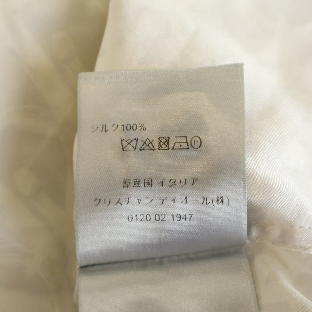 DIOR(ディオール) 21SS オブリーク 総柄 シルク 比翼 長袖シャツ ホワイト 013C502A5141