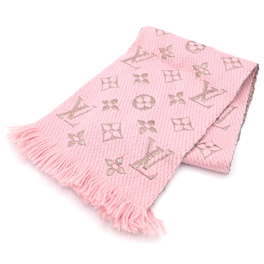 LOUIS VUITTON(ルイヴィトン) モノグラム エシャルプ ロゴマニア シャイン マフラー M70466 ピンク レディース