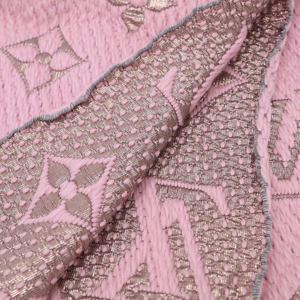 LOUIS VUITTON(ルイヴィトン) モノグラム エシャルプ ロゴマニア シャイン マフラー M70466 ピンク レディース