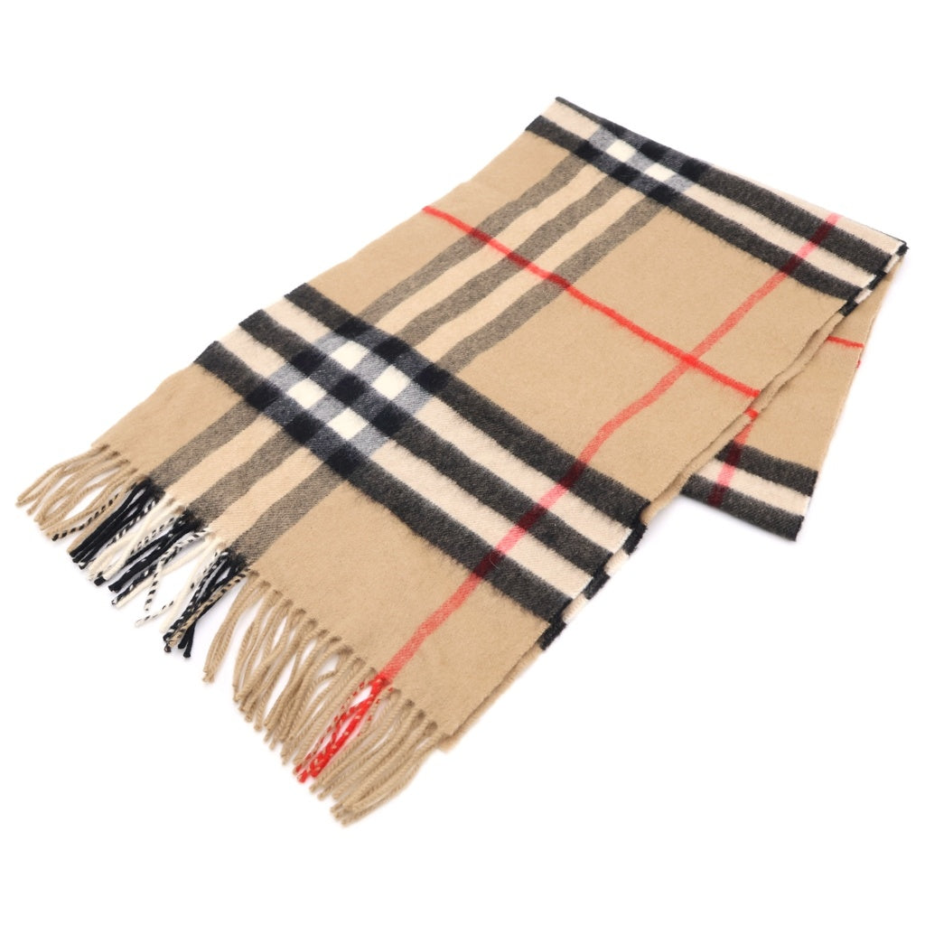 BURBERRY(バーバリー) チェック柄 カシミヤ マフラー ストール ブラウン 8018173 レディース