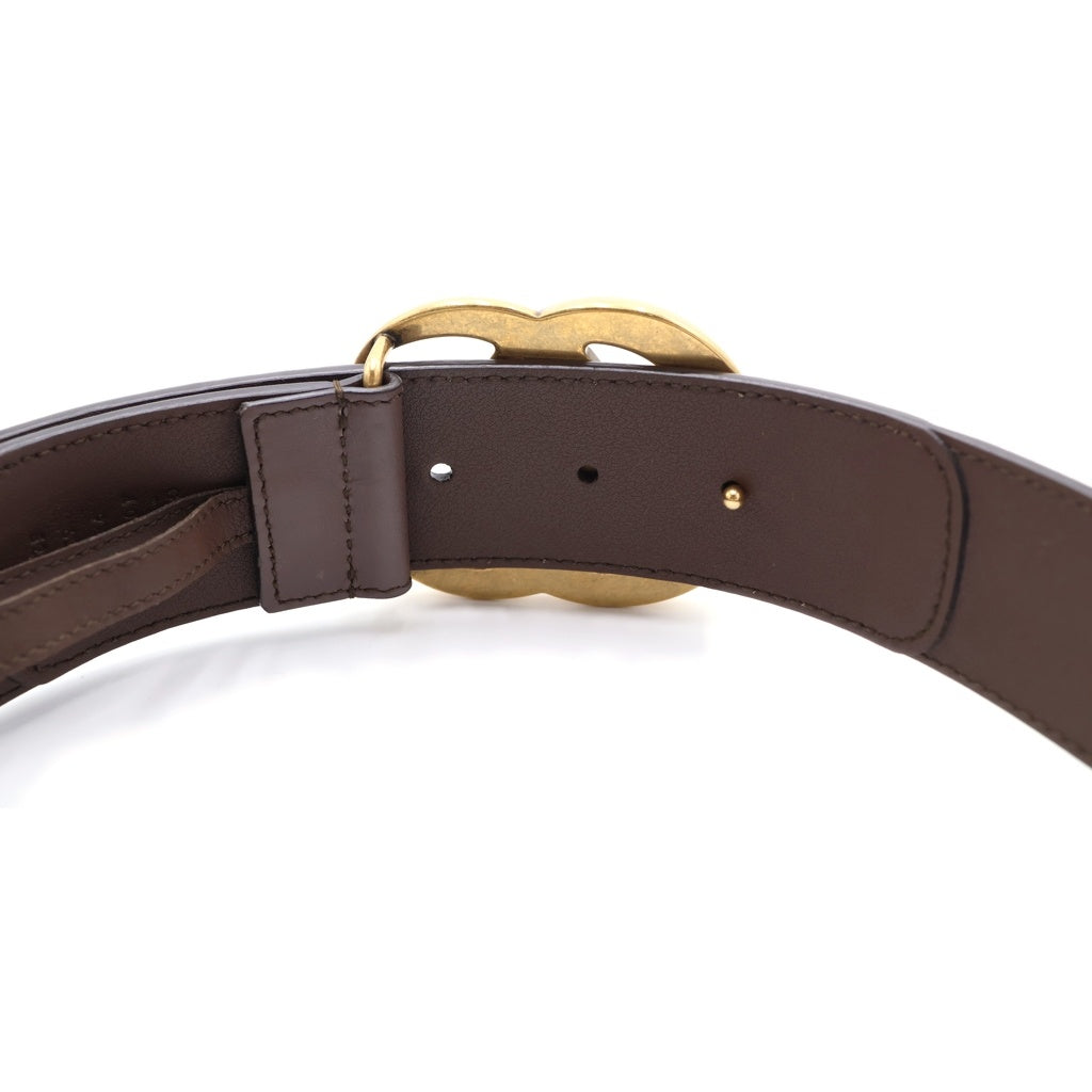 GUCCI(グッチ) Gバックル GGスプリーム レザーベルト ブラウン 400593 レディース