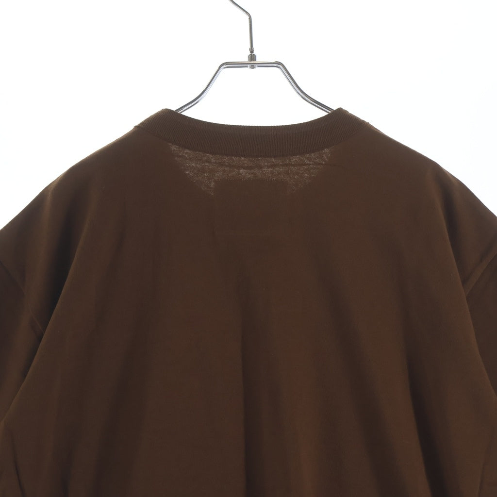 Sacai(サカイ) ×Carhartt フロントロゴ クルーネックTシャツ カットソー ブラウン 25-00995S