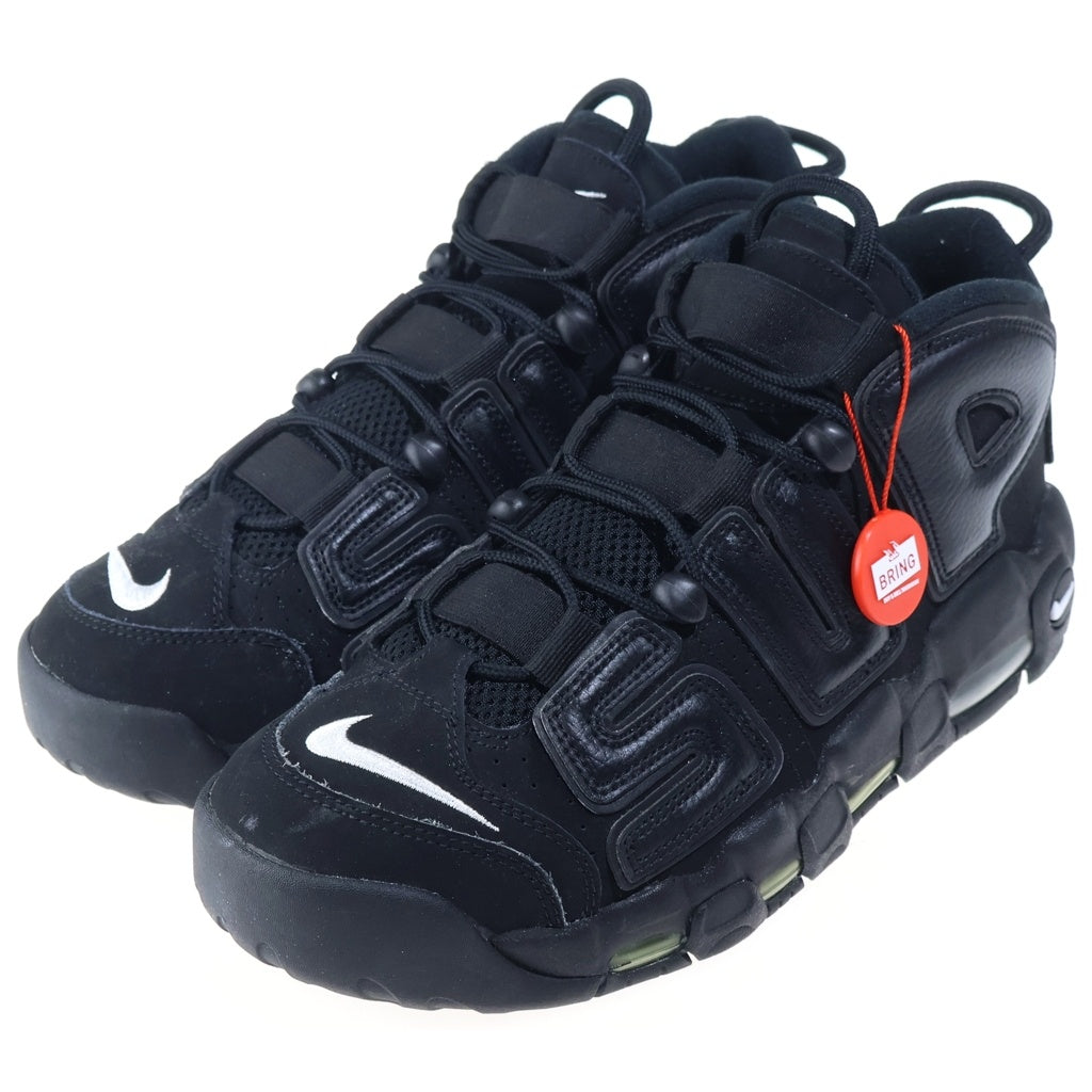 NIKE(ナイキ) 17SS ×AIR MORE UPTEMPO 902290-001 シュプリーム エアモアアップテンポ モアテン ハイカットスニーカー ブラック US9.5/27.5cm