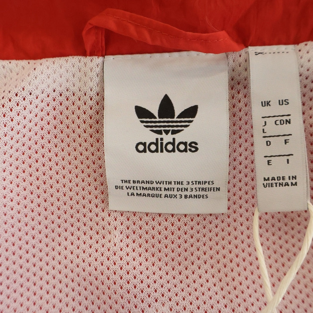 adidas(アディダス) BIG TREFOIL LOGO ビックトレフォイルロゴ ジップアップ ナイロンジャケット レッド FM9891