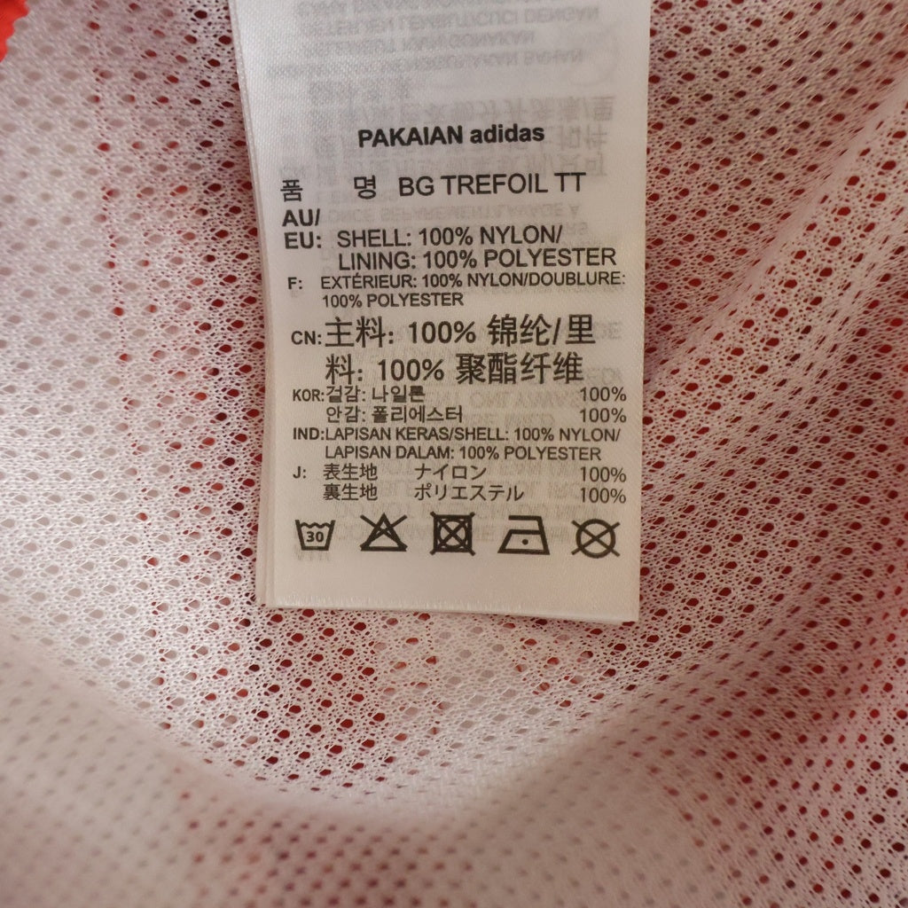adidas(アディダス) BIG TREFOIL LOGO ビックトレフォイルロゴ ジップアップ ナイロンジャケット レッド FM9891