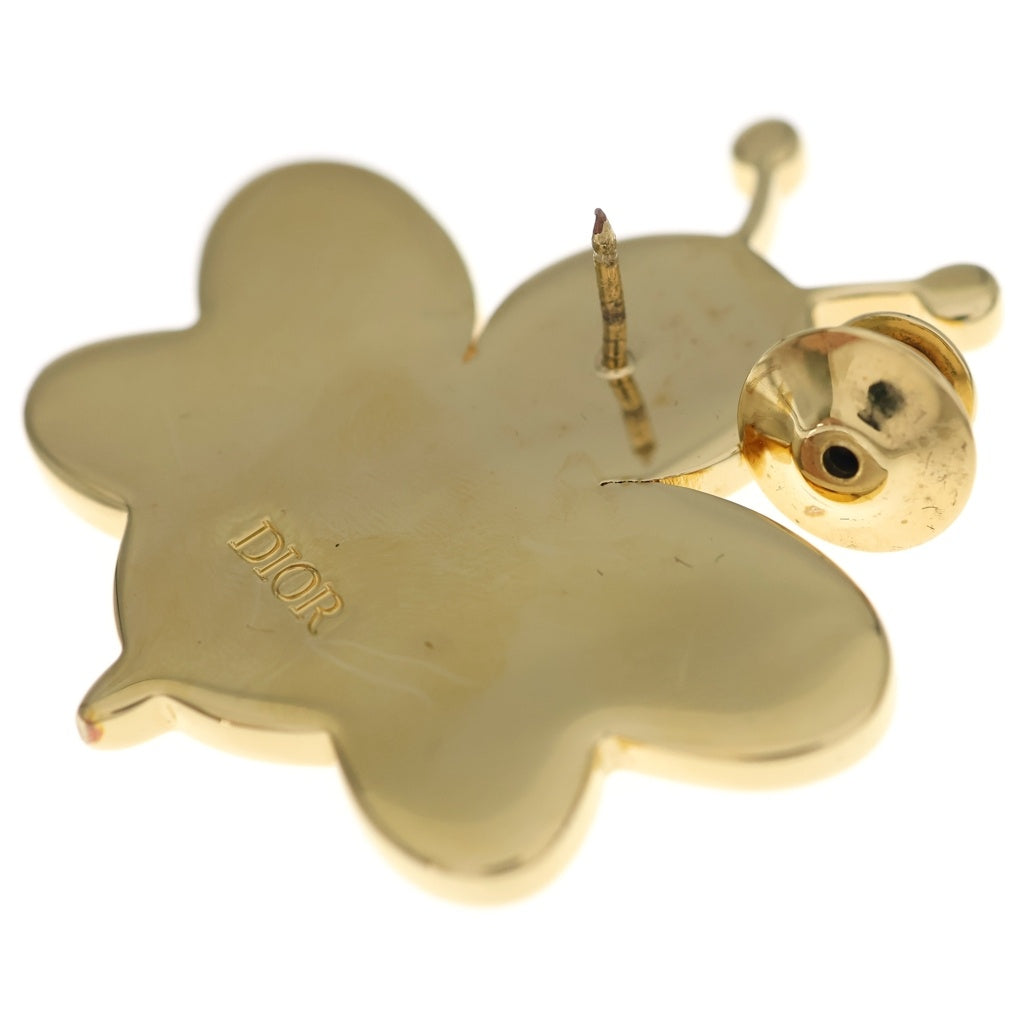 DIOR(ディオール) x Kaws Bee Pin Yellow ラインストーン ブローチ ピン ゴールド レディース