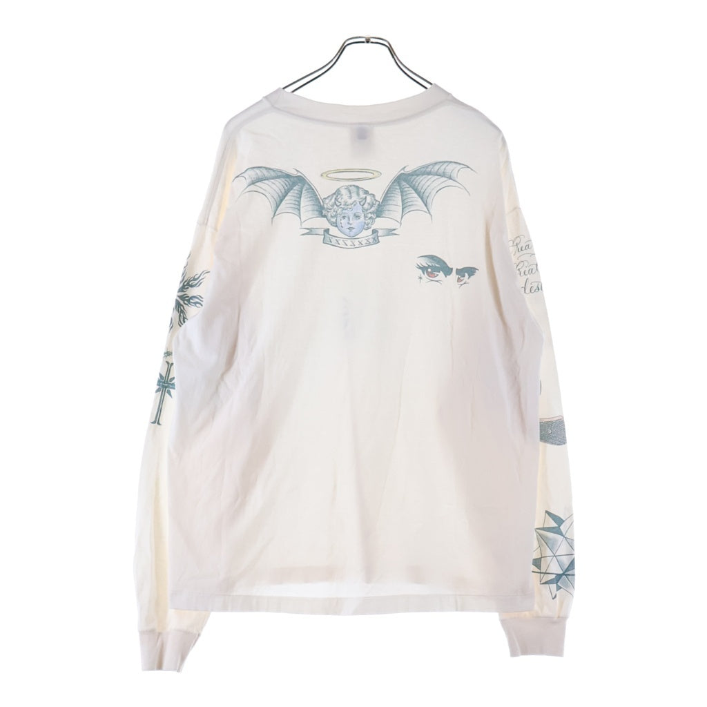 SAINT MICHAEL(セントマイケル) 25AWDW LS TEE TATTOO長袖Tシャツ ホワイト SM-HR1-0000-C29