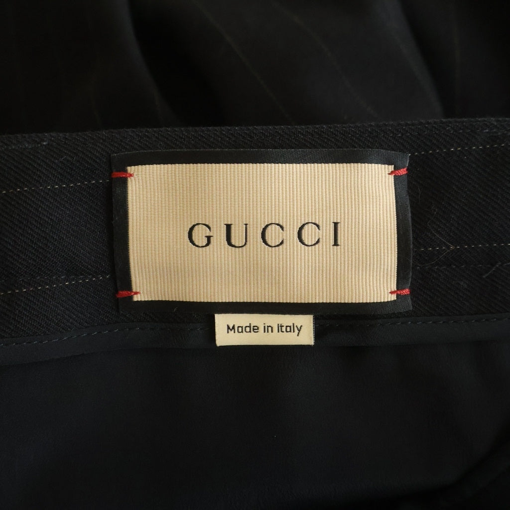 GUCCI(グッチ) Pinstripe Wool Shorts ピンストライプウールショーツ レディース ブラック 761394 ZAOOS
