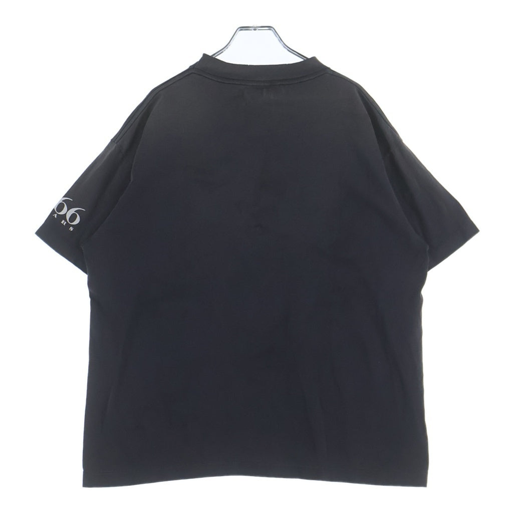 SAINT MICHAEL(セントマイケル) 26SS SAINT666 セイント666 バックプリント クルーネック半袖カットソーTシャツ ブラック SM-MK8-0000-006