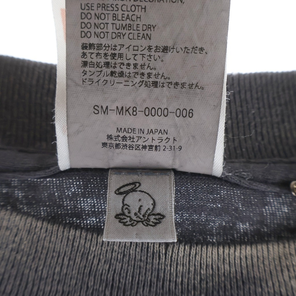 SAINT MICHAEL(セントマイケル) 26SS SAINT666 セイント666 バックプリント クルーネック半袖カットソーTシャツ ブラック SM-MK8-0000-006