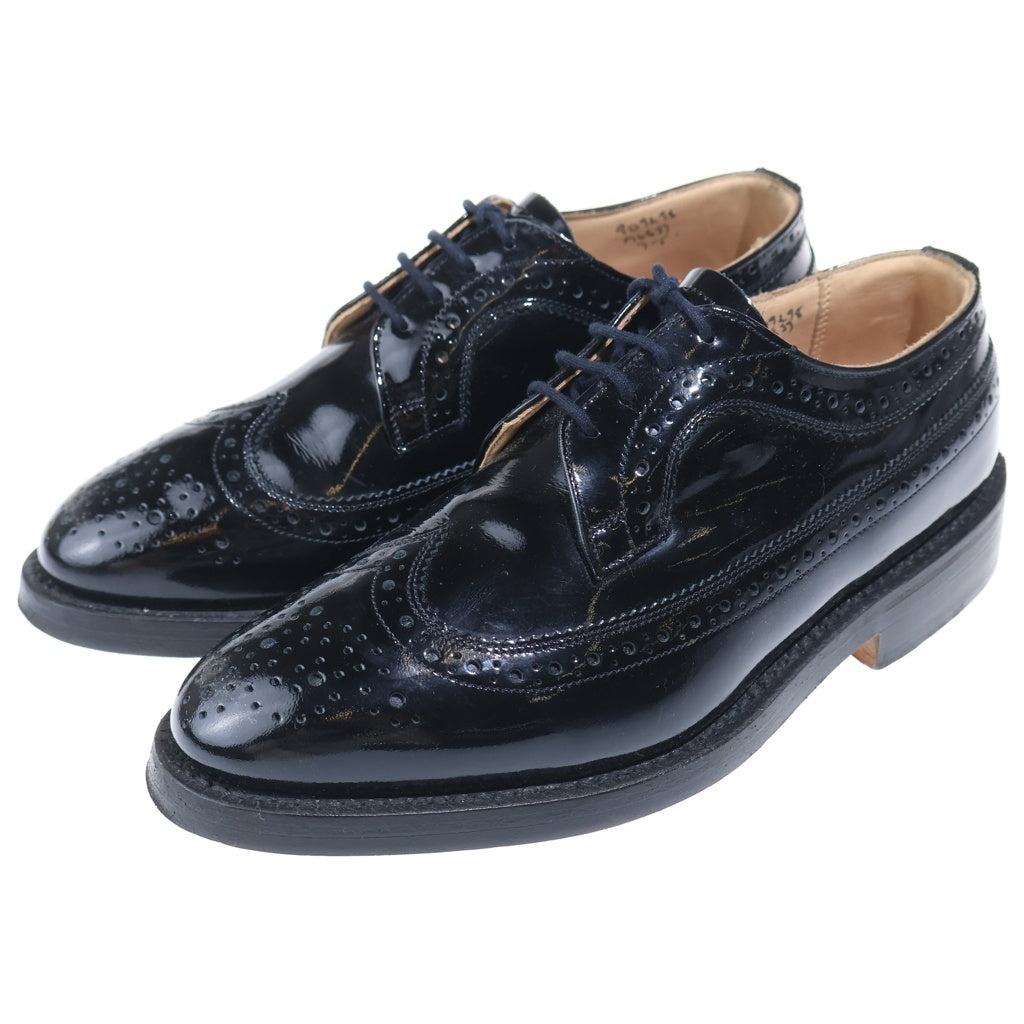 【美品】 トリッカーズ タッセルローファー ウィングチップ ブラック Tricker's(トリッカーズ) ウィングチップ ウェスタンレザーローファー