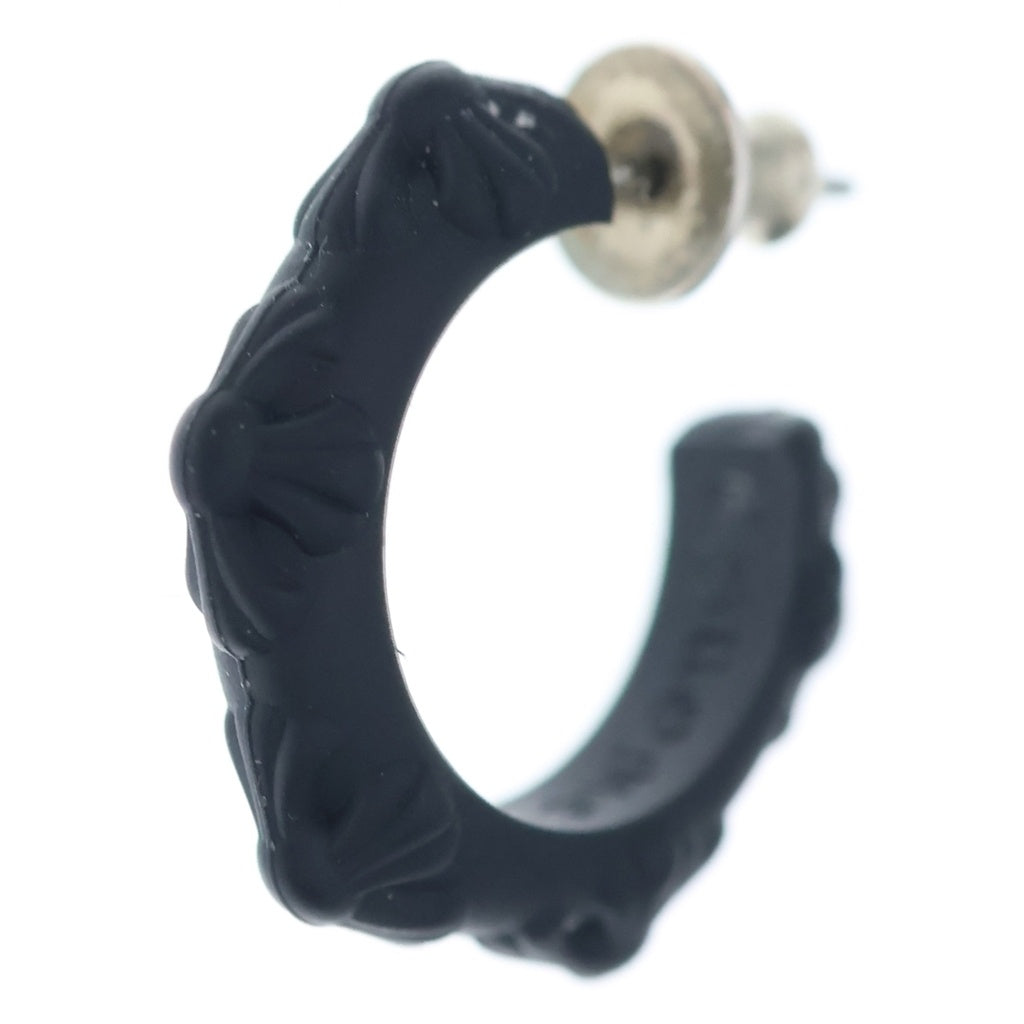 CHROME HEARTS(クロムハーツ) RUBBER HOOP CROSS SML クロスバンドフープ シリコンピアス ブラック
