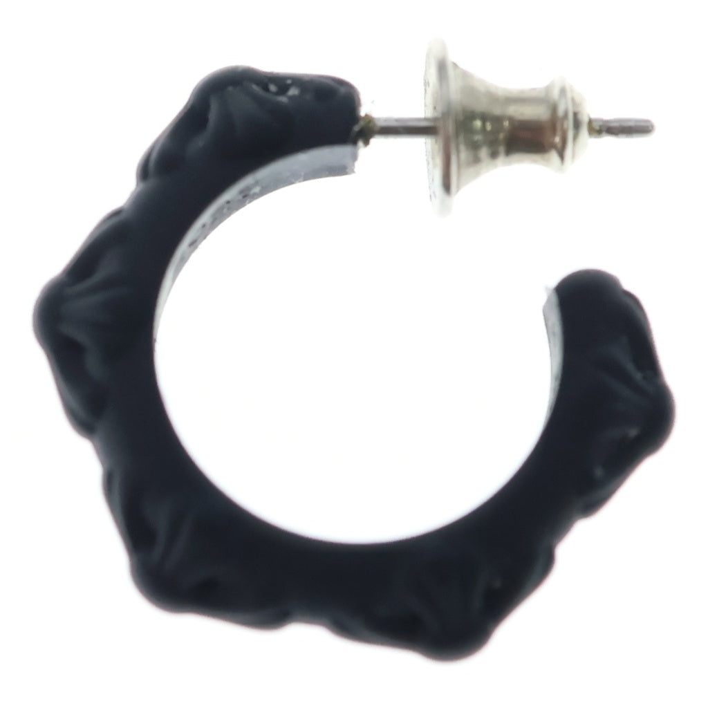 CHROME HEARTS(クロムハーツ) RUBBER HOOP CROSS SML クロスバンドフープ シリコンピアス ブラック