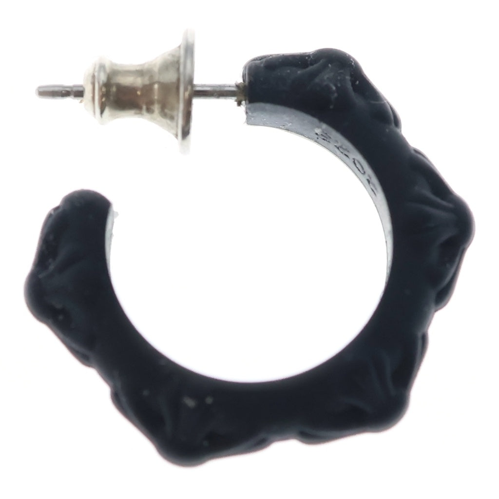 CHROME HEARTS(クロムハーツ) RUBBER HOOP CROSS SML クロスバンドフープ シリコンピアス ブラック