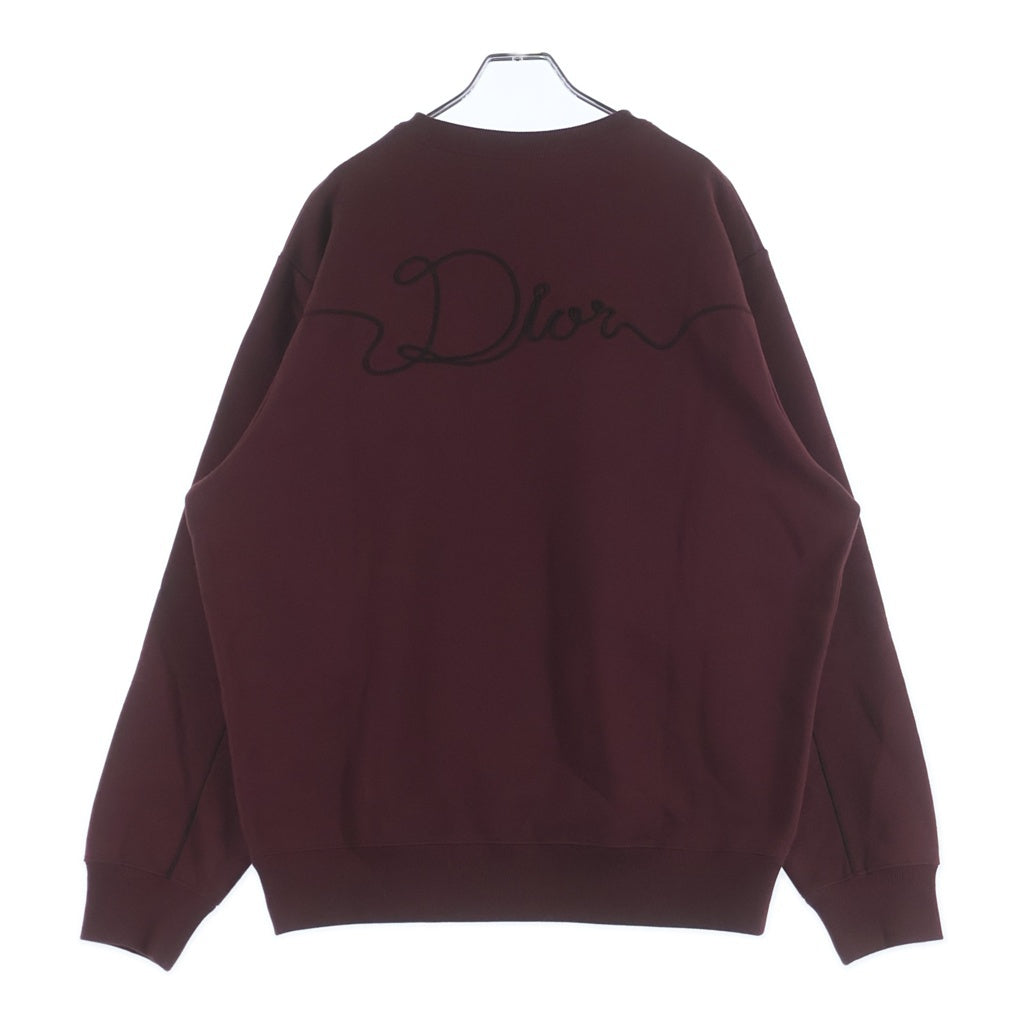 DIOR(ディオール) 26SS Ribbon Sweatshirt リボングラフィックロゴ トレーナー クルーネックスウェット バーガンディー 613J694B0531