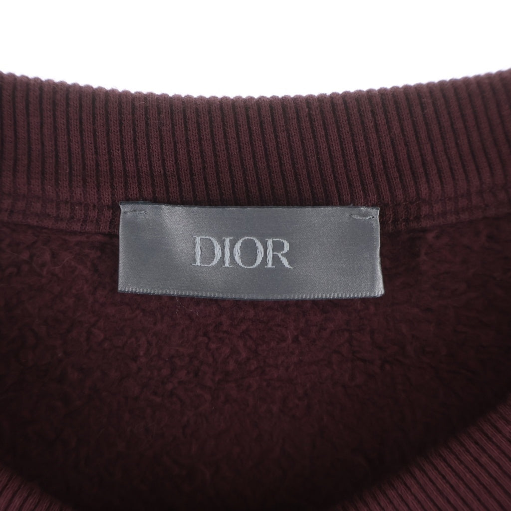 DIOR(ディオール) 26SS Ribbon Sweatshirt リボングラフィックロゴ トレーナー クルーネックスウェット バーガンディー 613J694B0531