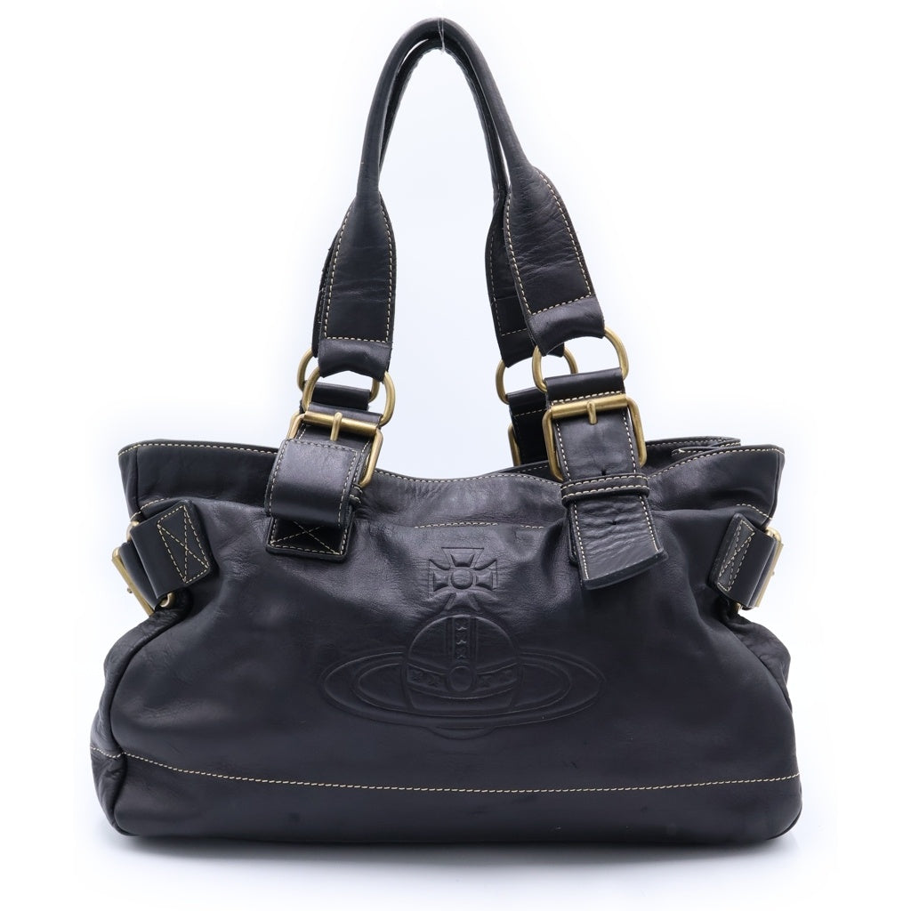 Vivienne Westwood(ヴィヴィアンウエストウッド) ACCORD アコード レザーハンドバック ブラック レディース