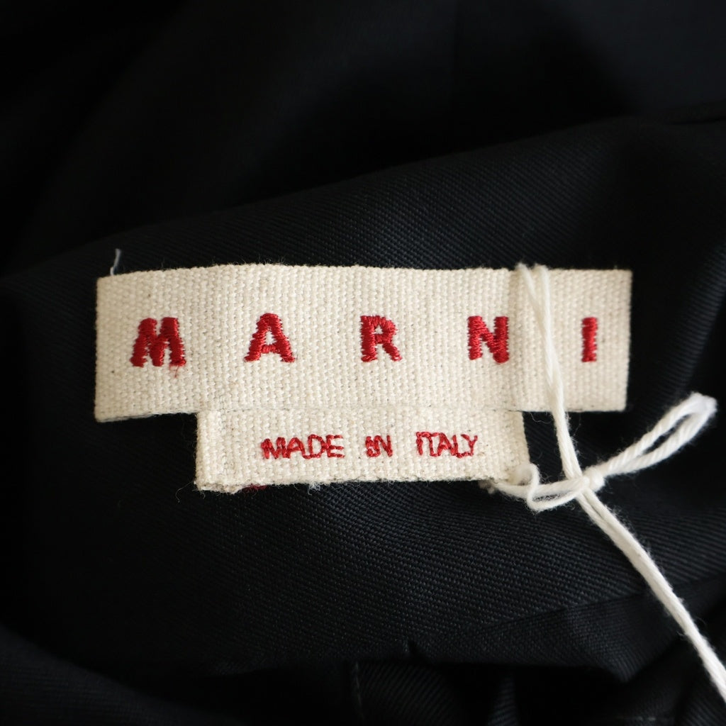 MARNI(マルニ) ウールギャバジン ボタンアップフーデット長袖シャツ ブラック CUMU0195A0