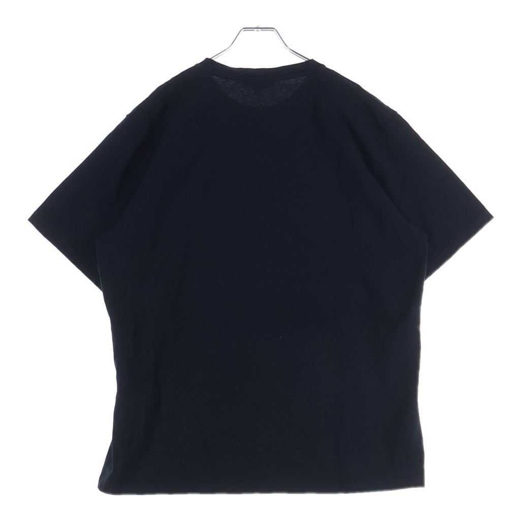 J.W.ANDERSON(ジェー ダブリュー アンダーソン) 25SS ANCHOR EMBROIDERY T-SHIRT フロントロゴ刺繍 クルーネック半袖カットソーTシャツ ブラック JT0257PG1510999