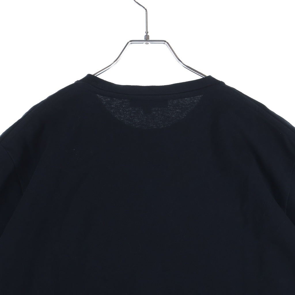 J.W.ANDERSON(ジェー ダブリュー アンダーソン) 25SS ANCHOR EMBROIDERY T-SHIRT フロントロゴ刺繍 クルーネック半袖カットソーTシャツ ブラック JT0257PG1510999