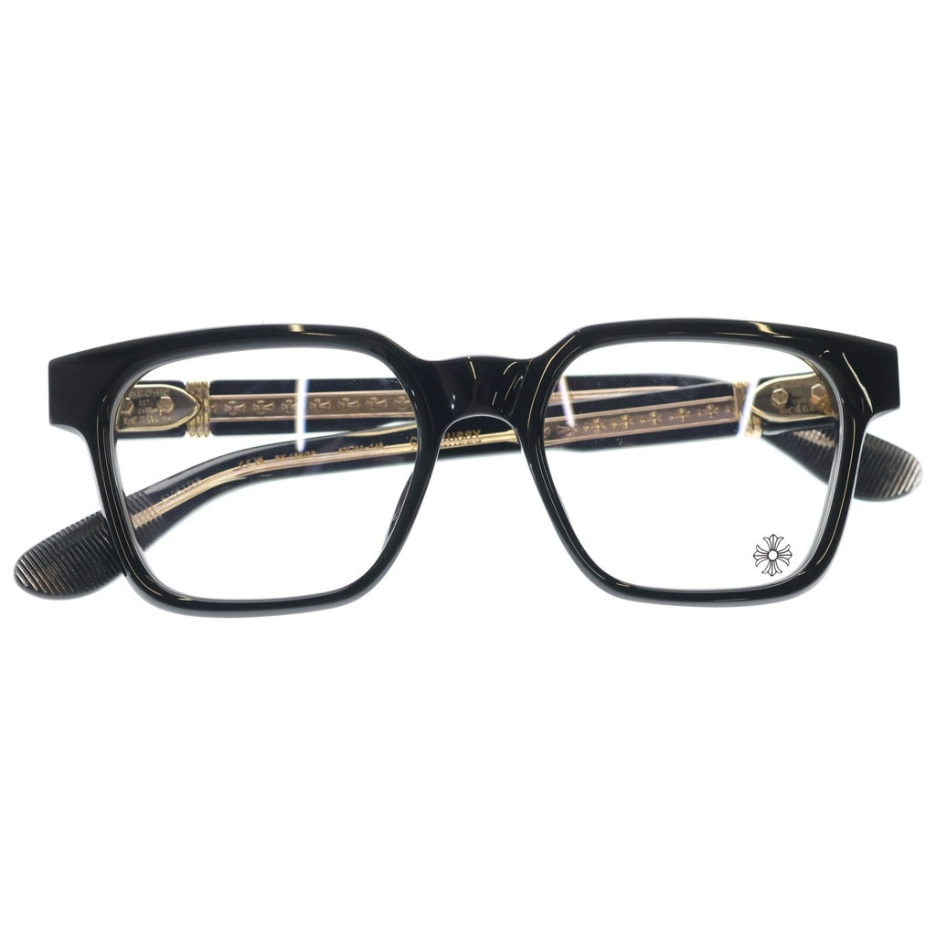 CHROME HEARTS(クロムハーツ) CELIBUSSY セリバシー オーバルテンプル ウェリントン型 メガネ ブラック/ゴールド