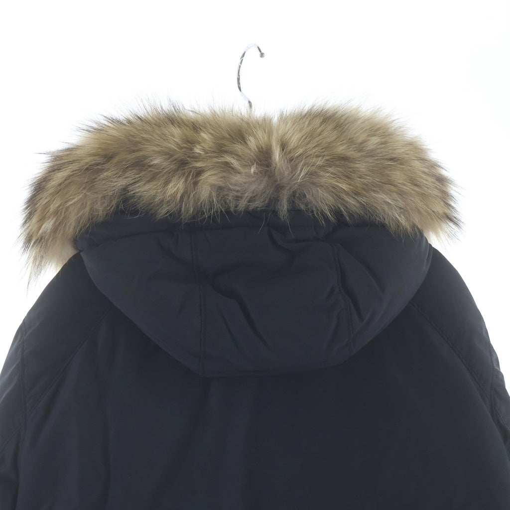 STONE ISLAND(ストーンアイランド) MICRO REPS DOWN ダブルポケット ジップアップ ファー付きフーデットダウンジャケット ブラック 611540926-A