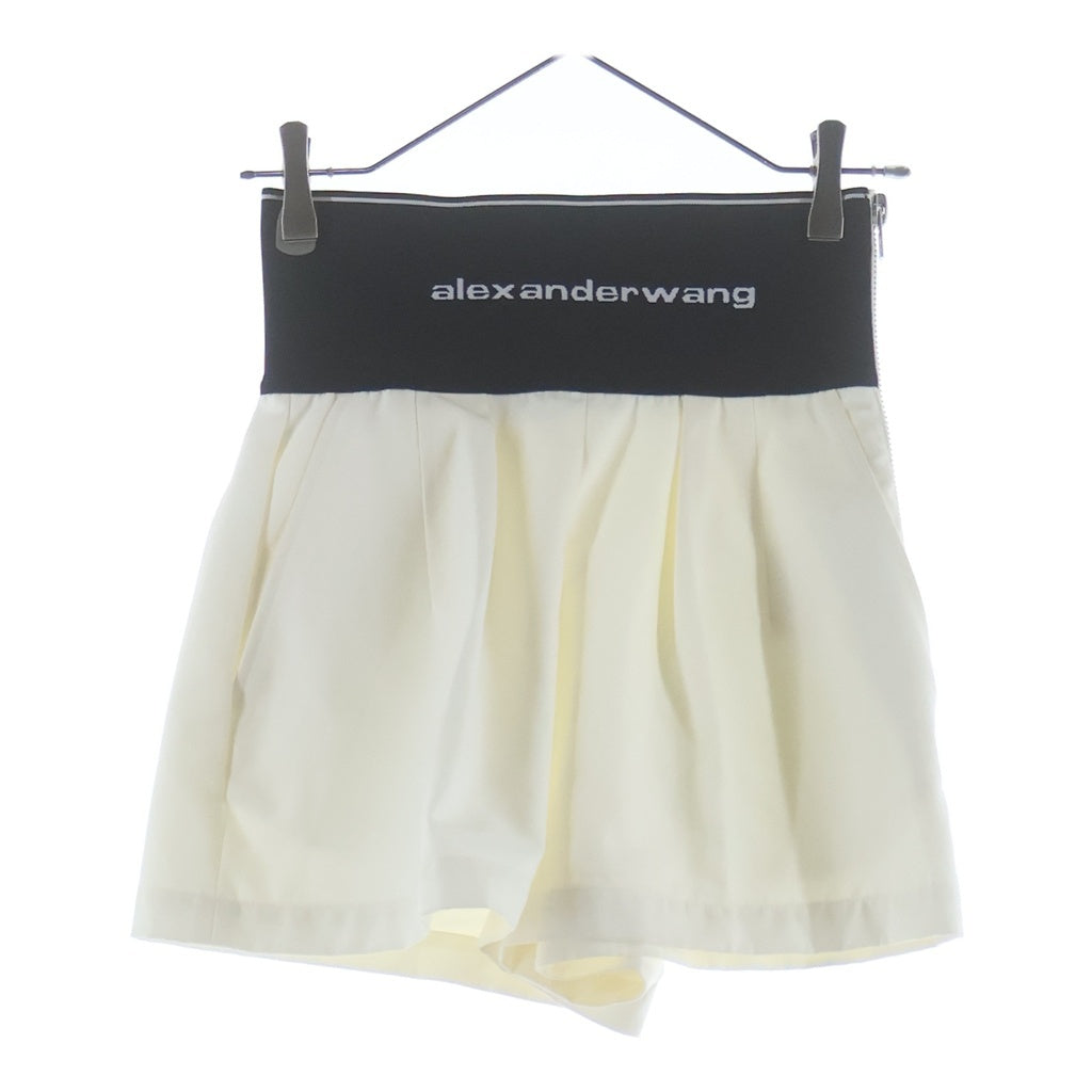 ALEXANDER WANG(アレキサンダーワン) ウエストロゴ ショートパンツ アイボリー 1WC1224450 レディース