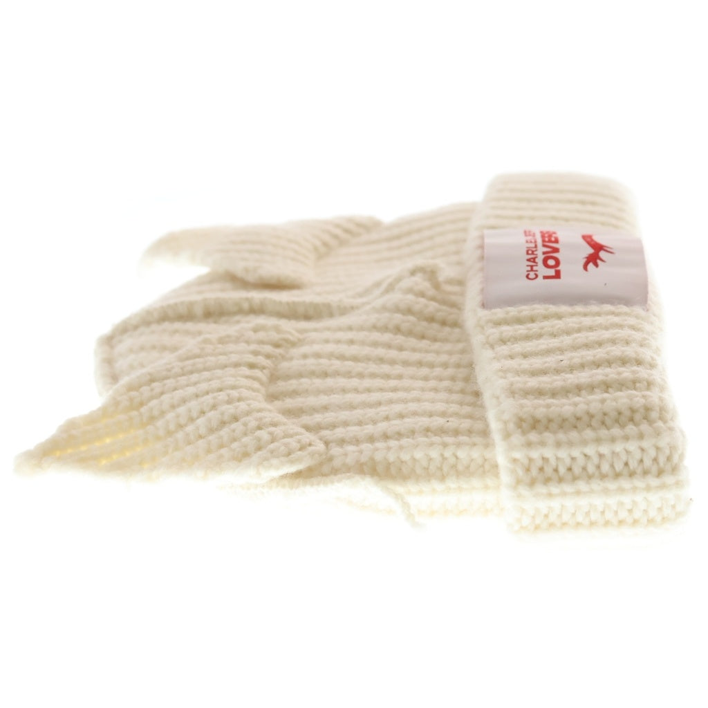 CHARLES JEFFREY LOVERBOY(チャールズジェフリーラバーボーイ) LOVERBOY CHUNKY EARS BEANIE チャンキー イアーズ ビーニー ニット帽 アイボリー レディース