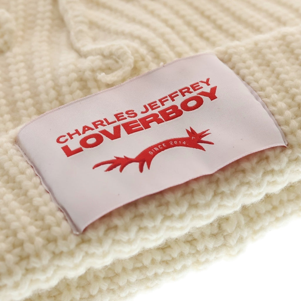 CHARLES JEFFREY LOVERBOY(チャールズジェフリーラバーボーイ) LOVERBOY CHUNKY EARS BEANIE チャンキー イアーズ ビーニー ニット帽 アイボリー レディース