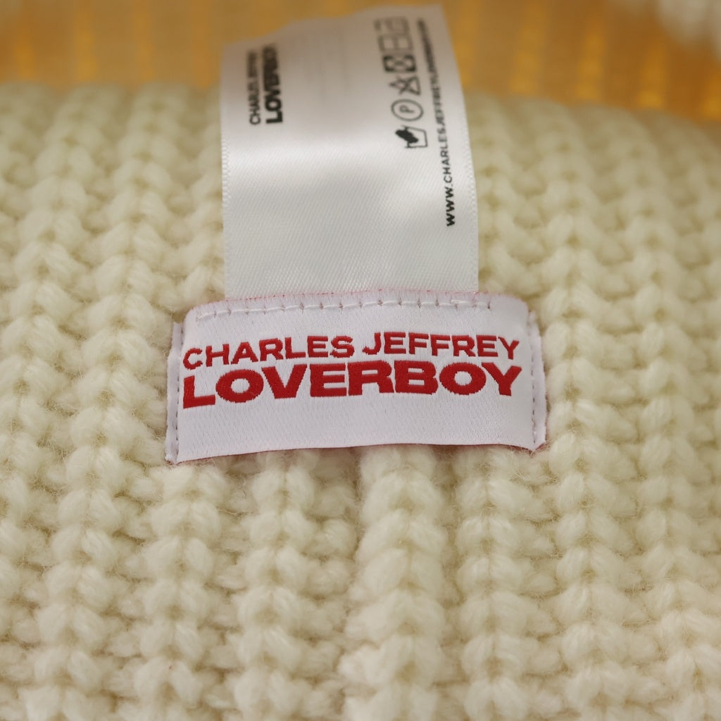 CHARLES JEFFREY LOVERBOY(チャールズジェフリーラバーボーイ) LOVERBOY CHUNKY EARS BEANIE チャンキー イアーズ ビーニー ニット帽 アイボリー レディース