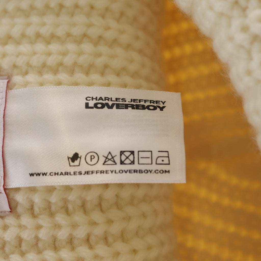 CHARLES JEFFREY LOVERBOY(チャールズジェフリーラバーボーイ) LOVERBOY CHUNKY EARS BEANIE チャンキー イアーズ ビーニー ニット帽 アイボリー レディース