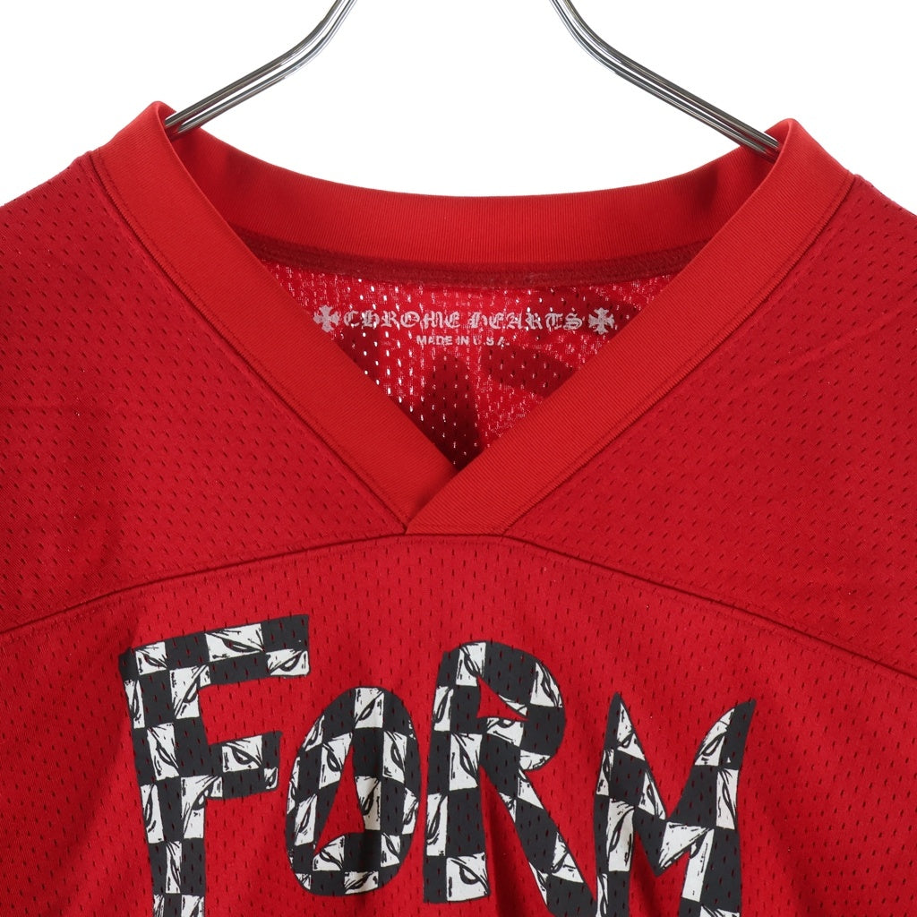 CHROME HEARTS(クロムハーツ) MESH WARM UP JERSEY CHプリントメッシュ長袖カットソー レッド