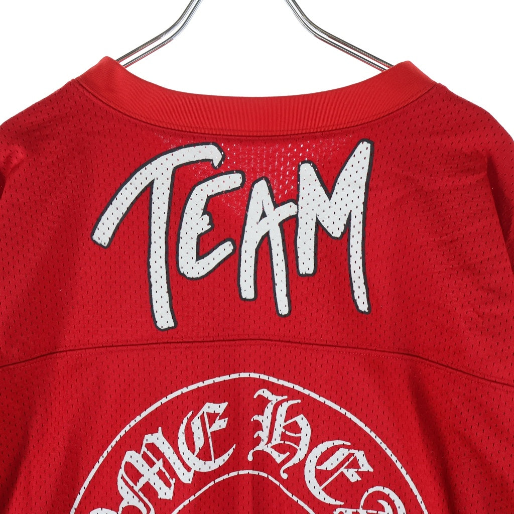 CHROME HEARTS(クロムハーツ) MESH WARM UP JERSEY CHプリントメッシュ長袖カットソー レッド