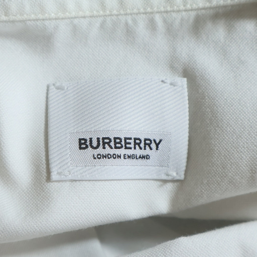 BURBERRY(バーバリー) ホースフェリー ティッシ期 コットン シャツ S メンズ ホワイト 8023776