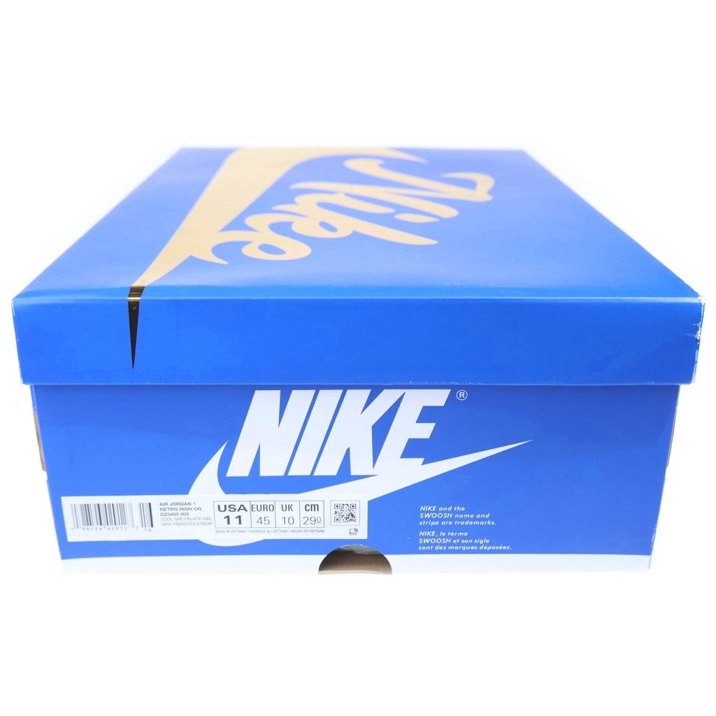 NIKE(ナイキ) AIR JORDAN RETRO HIGH OG COOL GREY エアジョーダン1 レトロ レザーハイカットスニーカー グレー/ホワイト DZ5485-003