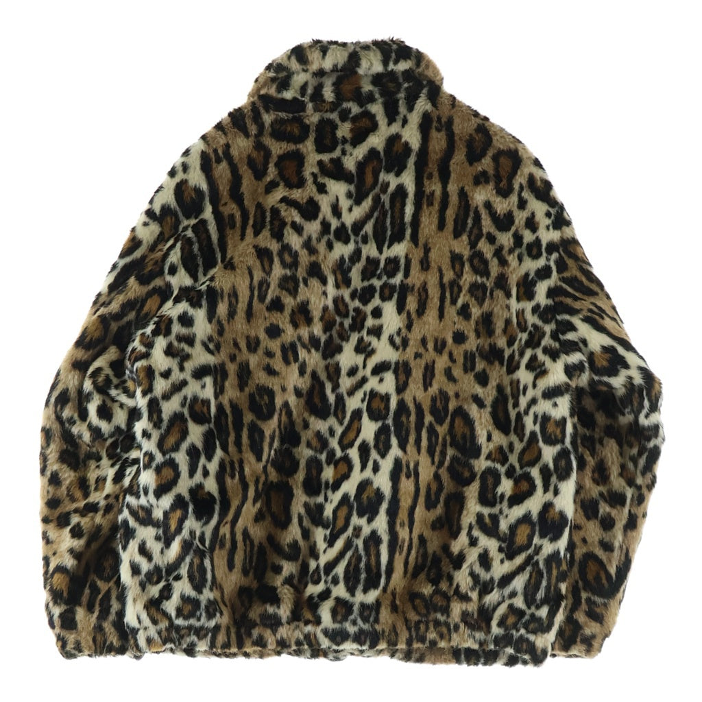 WACKO MARIA(ワコマリア) 22AW FUR DOUBLE RIDERS JACKET ファー レオパード ダブルライダースジャケット ブラウン