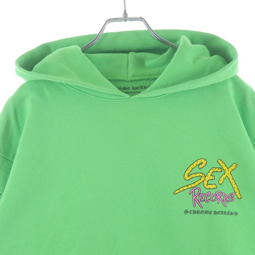 CHROME HEARTS(クロムハーツ) 21AW ×MATTY BOY PPO SEXRCD GRN HD PLVR sex recordsプリントパーカー グリーン