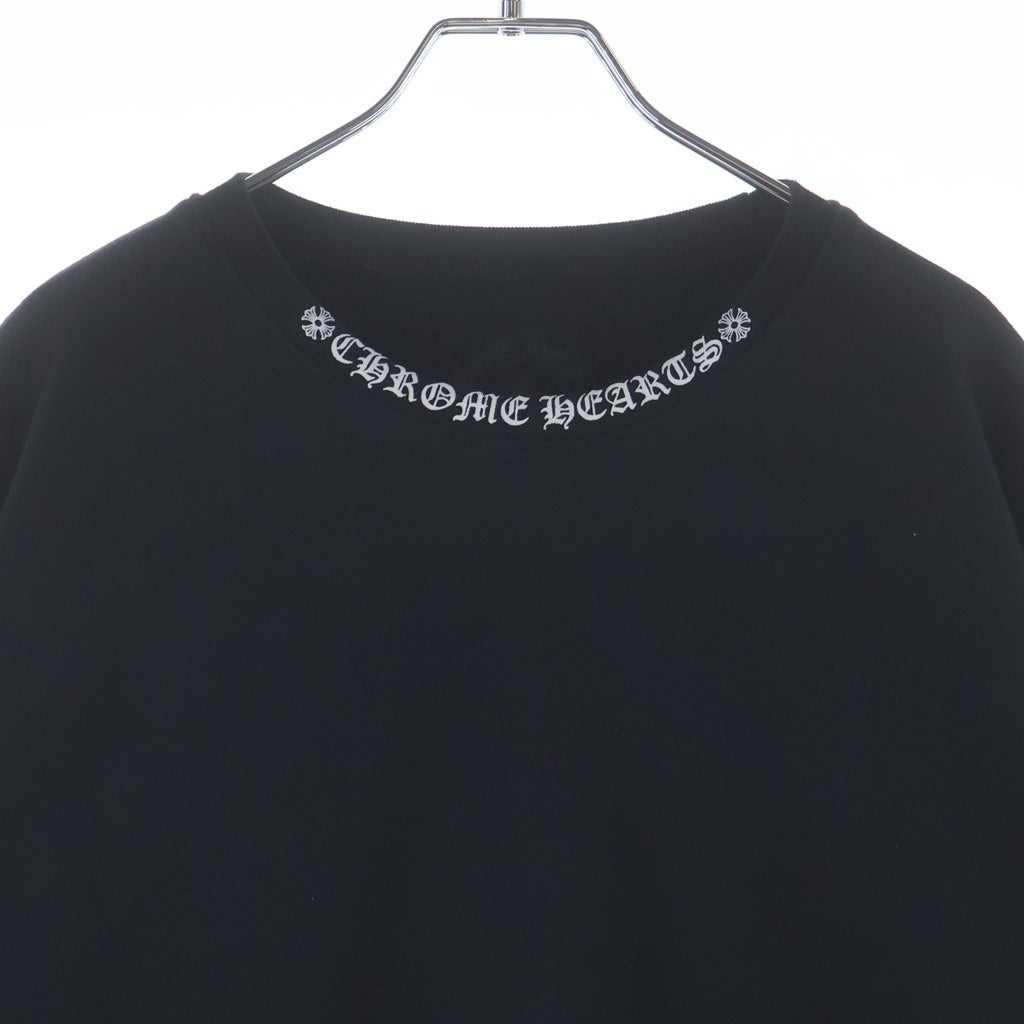 CHROME HEARTS(クロムハーツ) SWTSHRT PLVR ネックロゴプリント クルーネック スウェットトレーナー ブラック