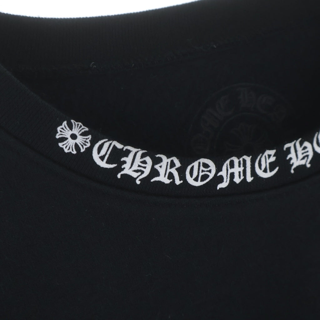 CHROME HEARTS(クロムハーツ) SWTSHRT PLVR ネックロゴプリント クルーネック スウェットトレーナー ブラック