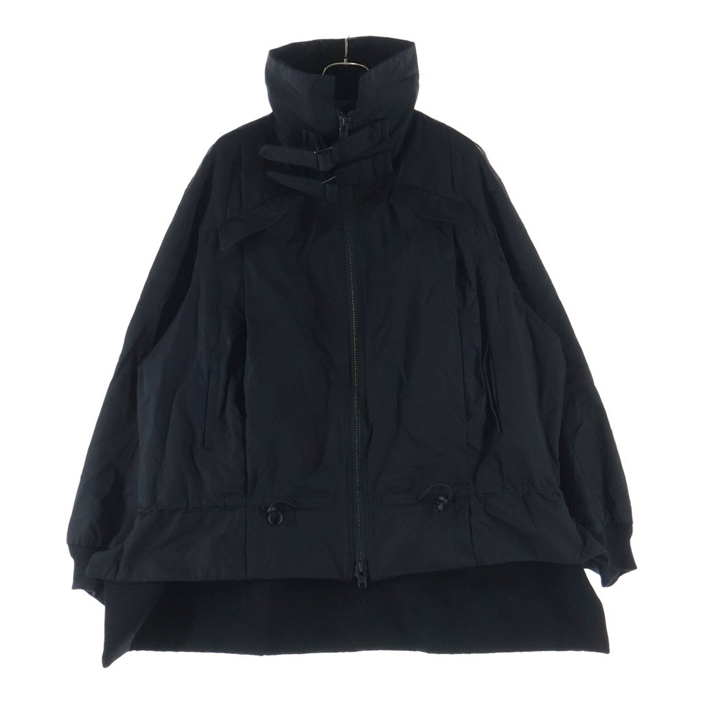 REGULATION Yohji Yamamoto MEN(レギュレーションヨウジヤマモトメン) NY/C TWILL SHIRRING DETAIL JACKET ジップアップ シーリング ディテイル ジャケット ブラック FM-J54-600