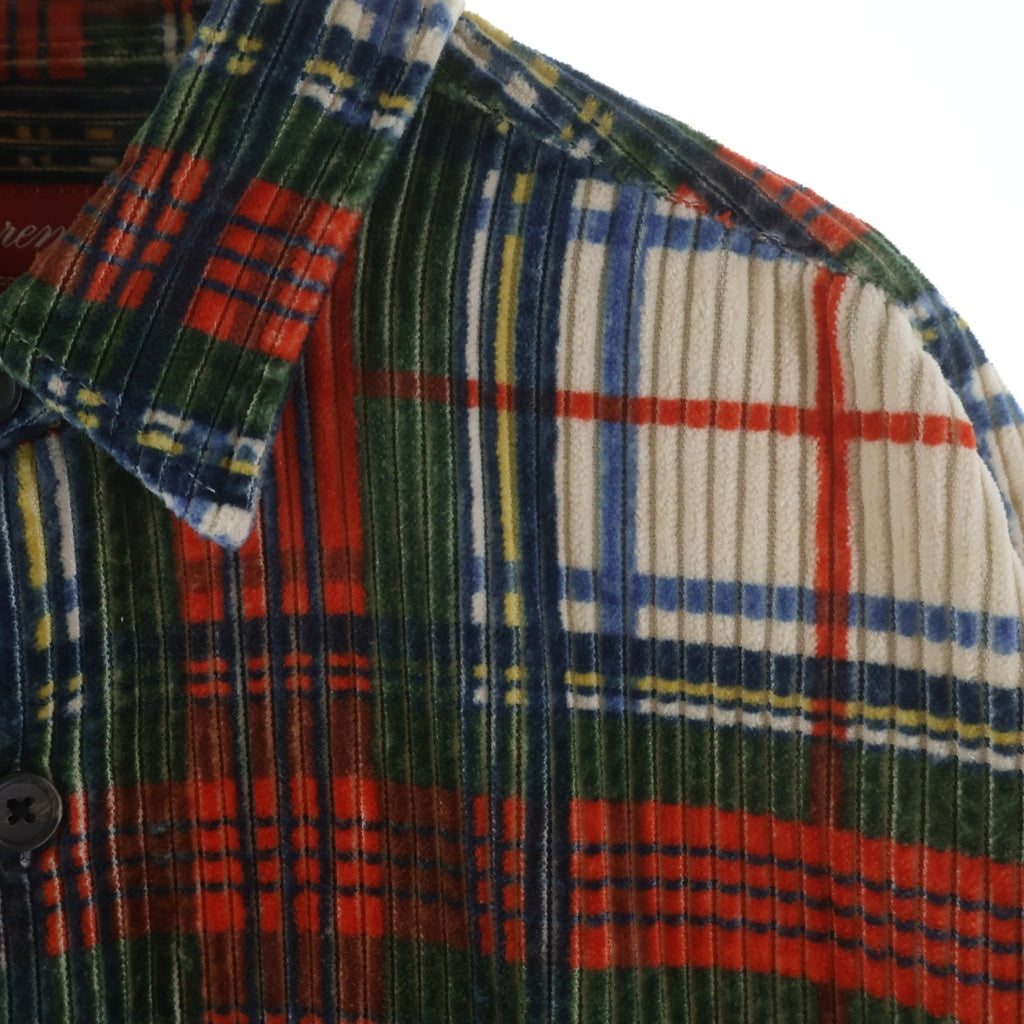 SUPREME(シュプリーム) 22SS Courduroy Shirt ボタンアップ チェックコーデュロイシャツ マルチ