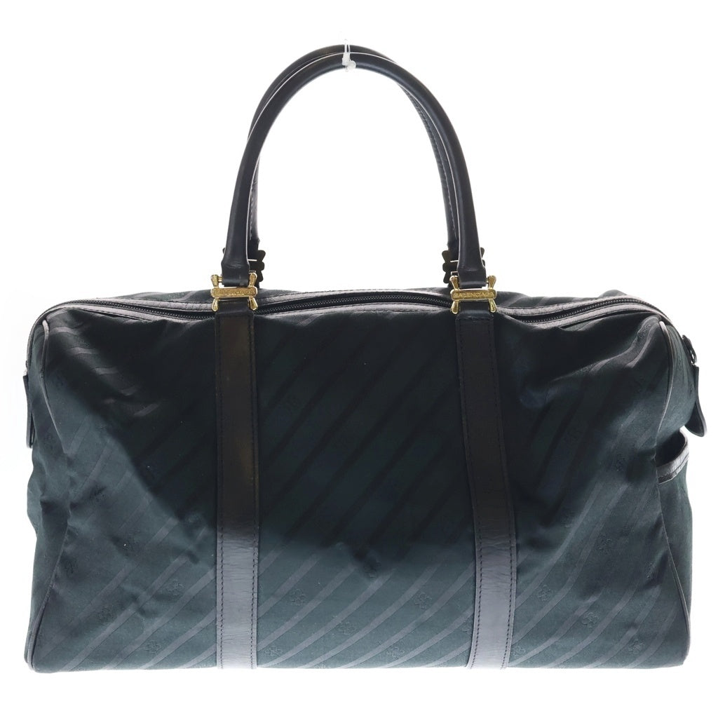 BALENCIAGA(バレンシアガ) BBロゴ総柄 キャンバスミニボストンバック ゴールド金具 ブラック レディース
