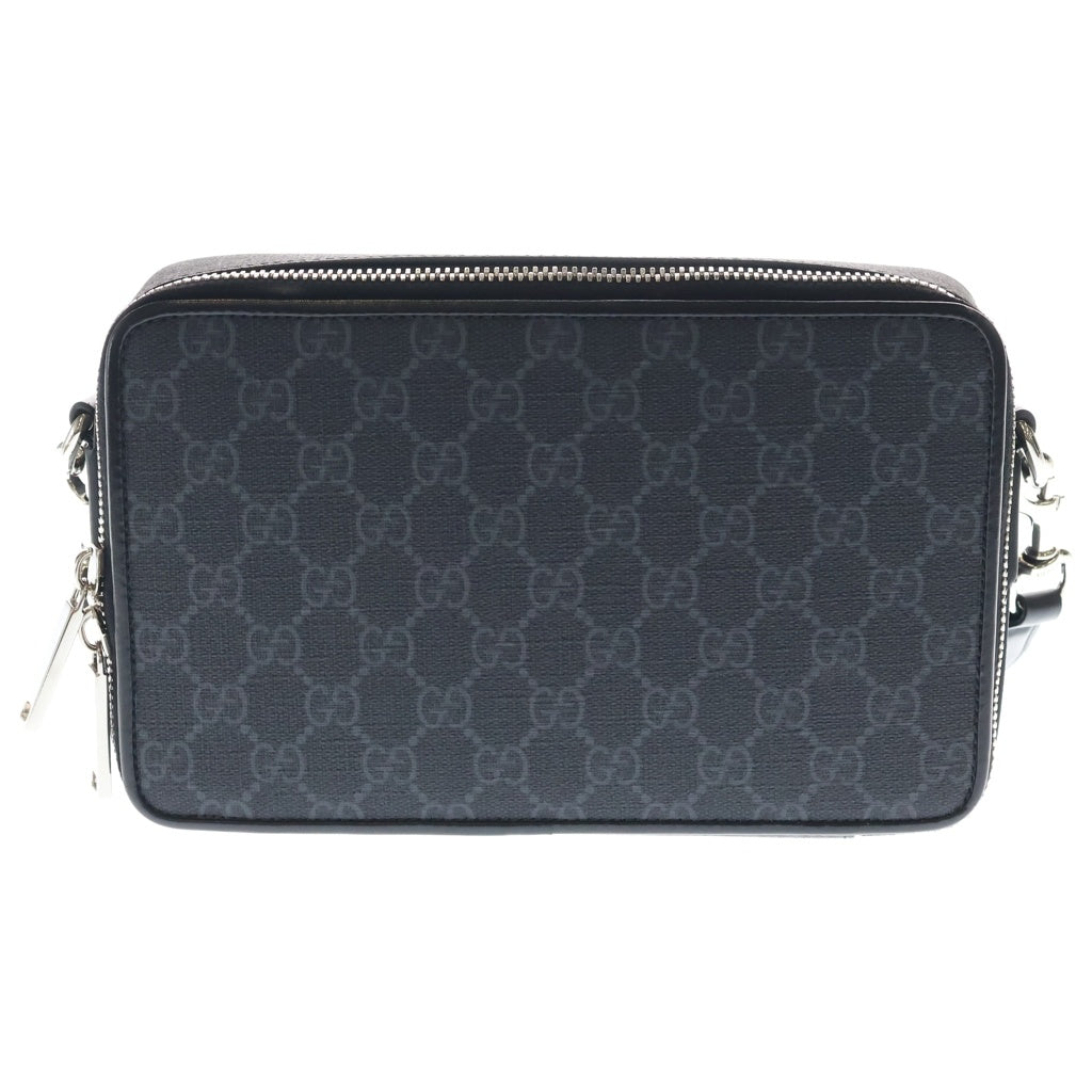 GUCCI(グッチ) GGスプリームキャンバス ショルダーバッグ シルバー金具 ブラック 792456